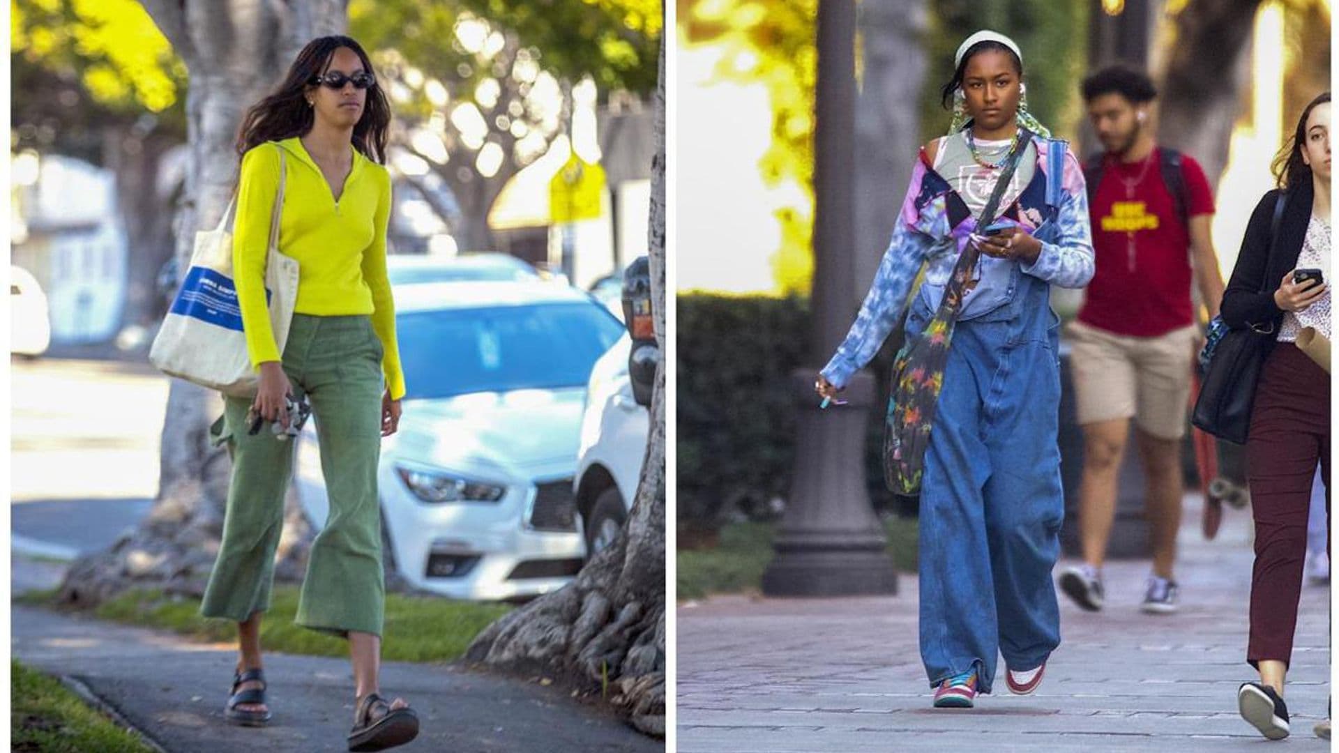 Sasha and Malia Obama separately stroll the streets of LA while getting settled in their new city