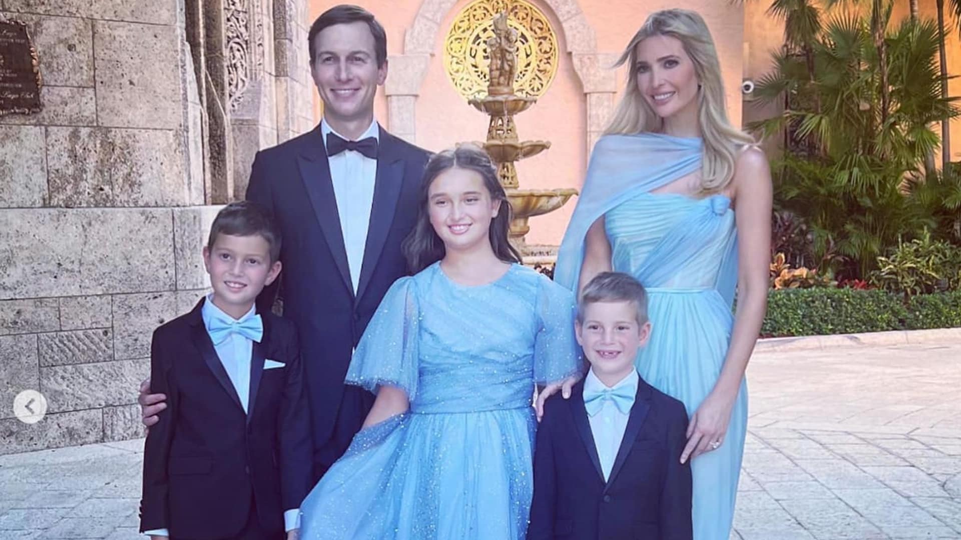 Ivanka Trump and her family at Tiffany Trump's wedding