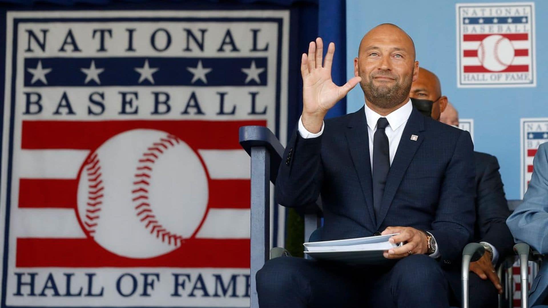 Derek Jeter’s daughters make rare public appearance at his Hall of Fame induction