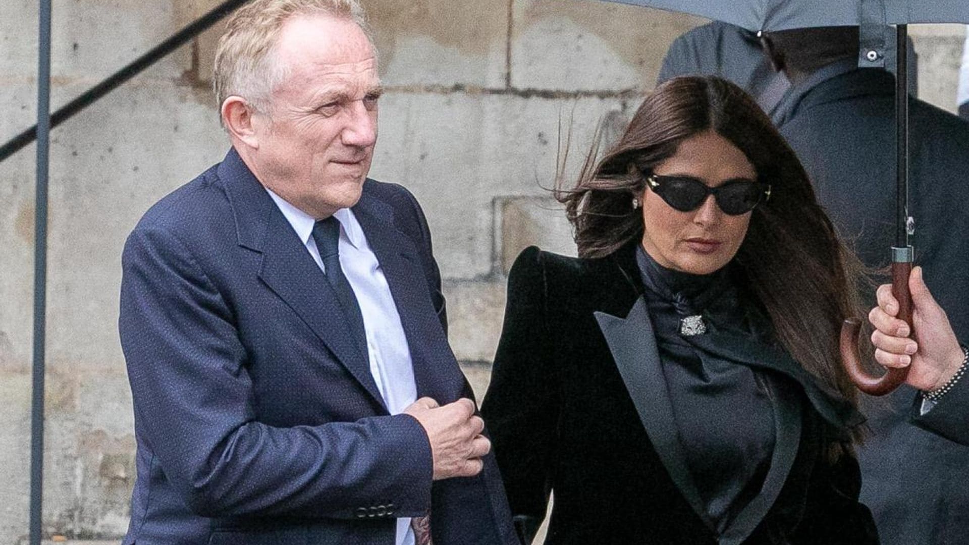 Salma Hayek and more turned up for Peter Lindberg's funeral