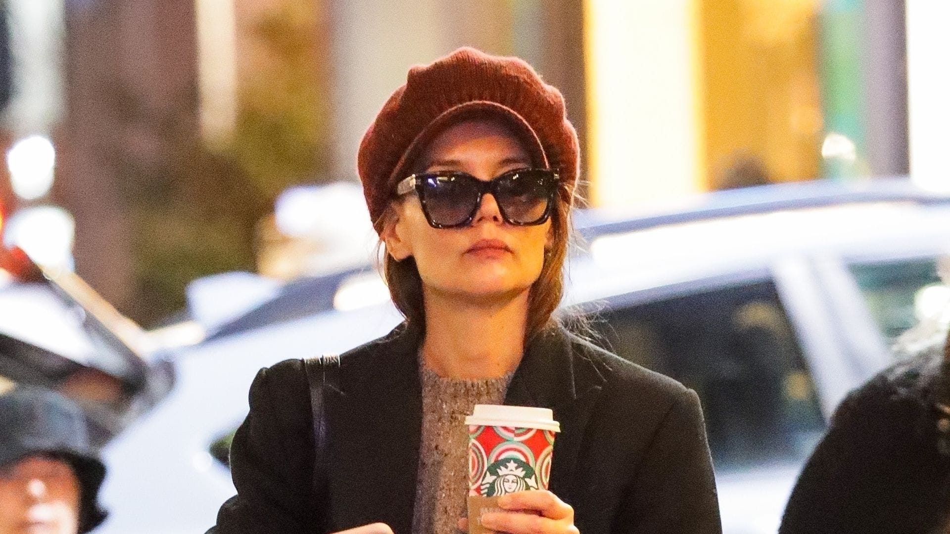 Katie Holmes masters 70s casual chic with a cozy winter look