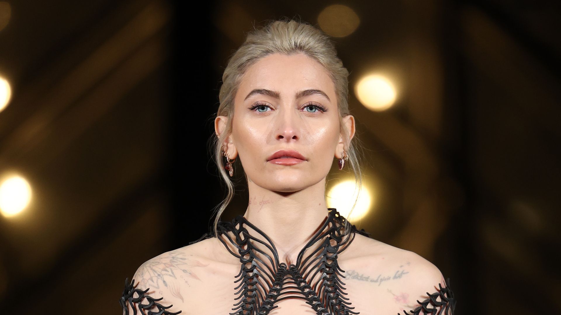 Paris Jackson looks like a gothic mermaid in a darkly glam fashion moment in Paris