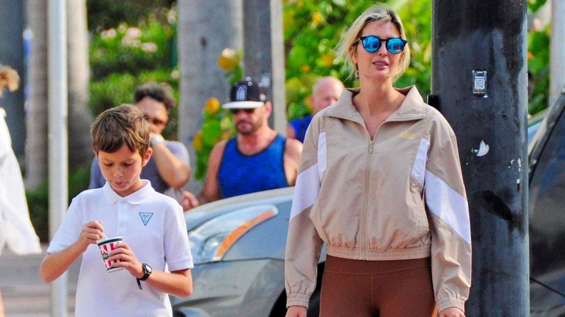 Ivanka Trump looks sporty as she steps out with her son in Miami