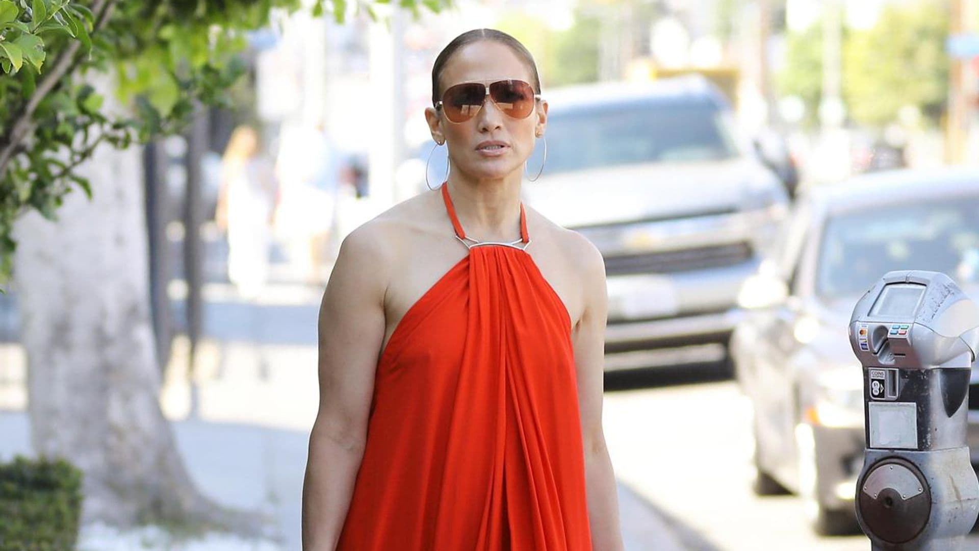 Jennifer Lopez steps out in Beverly Hills in gorgeous red dress