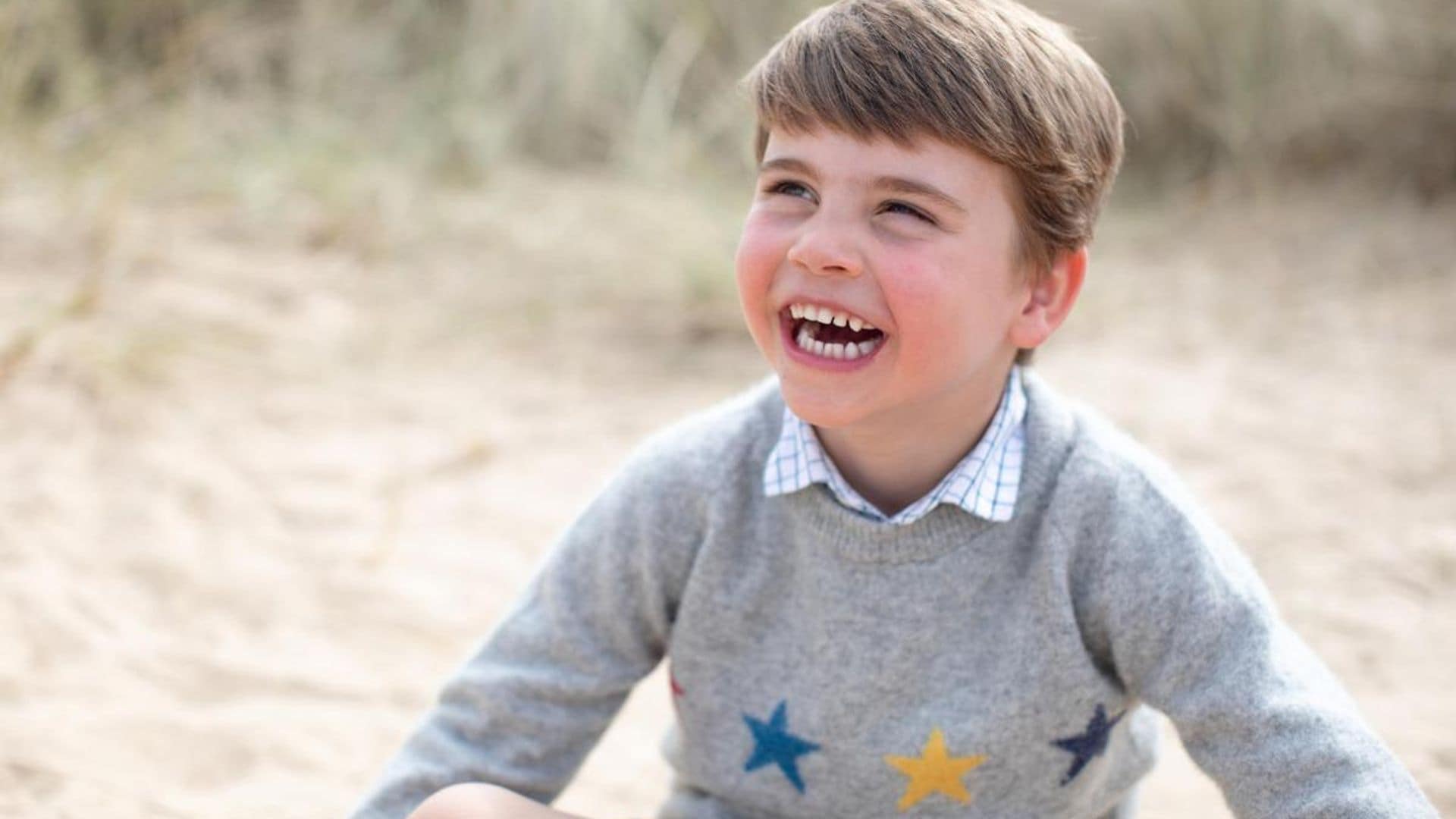 Barefoot at the beach! Prince Louis stars in new adorable photos for his 4th birthday