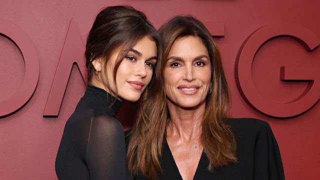 Kaia Gerber and Cindy Crawford attend Planet Omega Hosts Fashion Panel & Cocktail Reception at Chelsea Factory on November 14, 2023 in New York City.