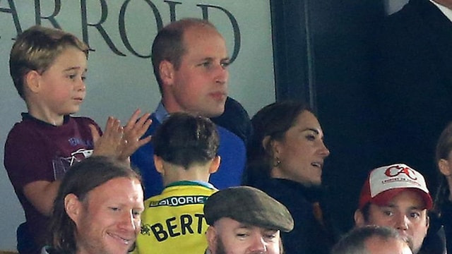 Prince George at Aston Villa soccer match