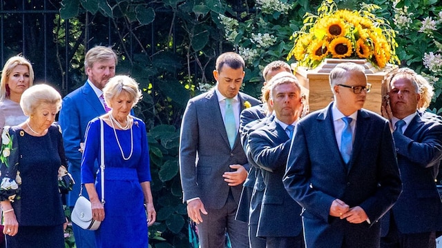 Queen Maxima, King Willem Alexander attend Princess Christina's funeral