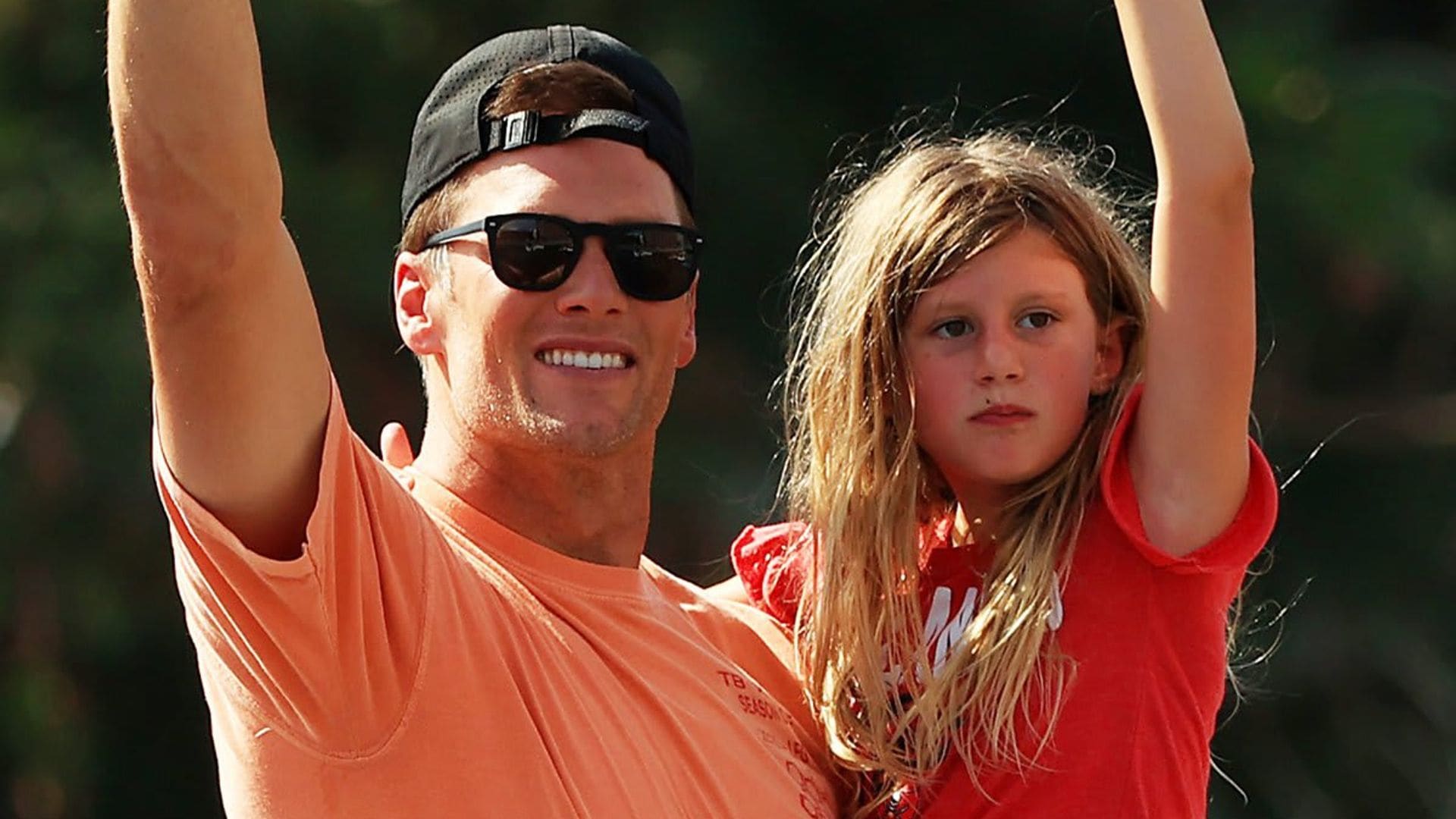 You have to see Tom Brady's daughter's reaction to him throwing the Super Bowl trophy: 'Dad, no!'