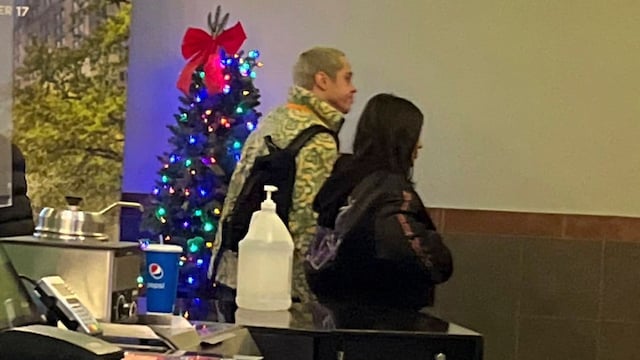 Kim Kardashian and Pete Davidson at the movies