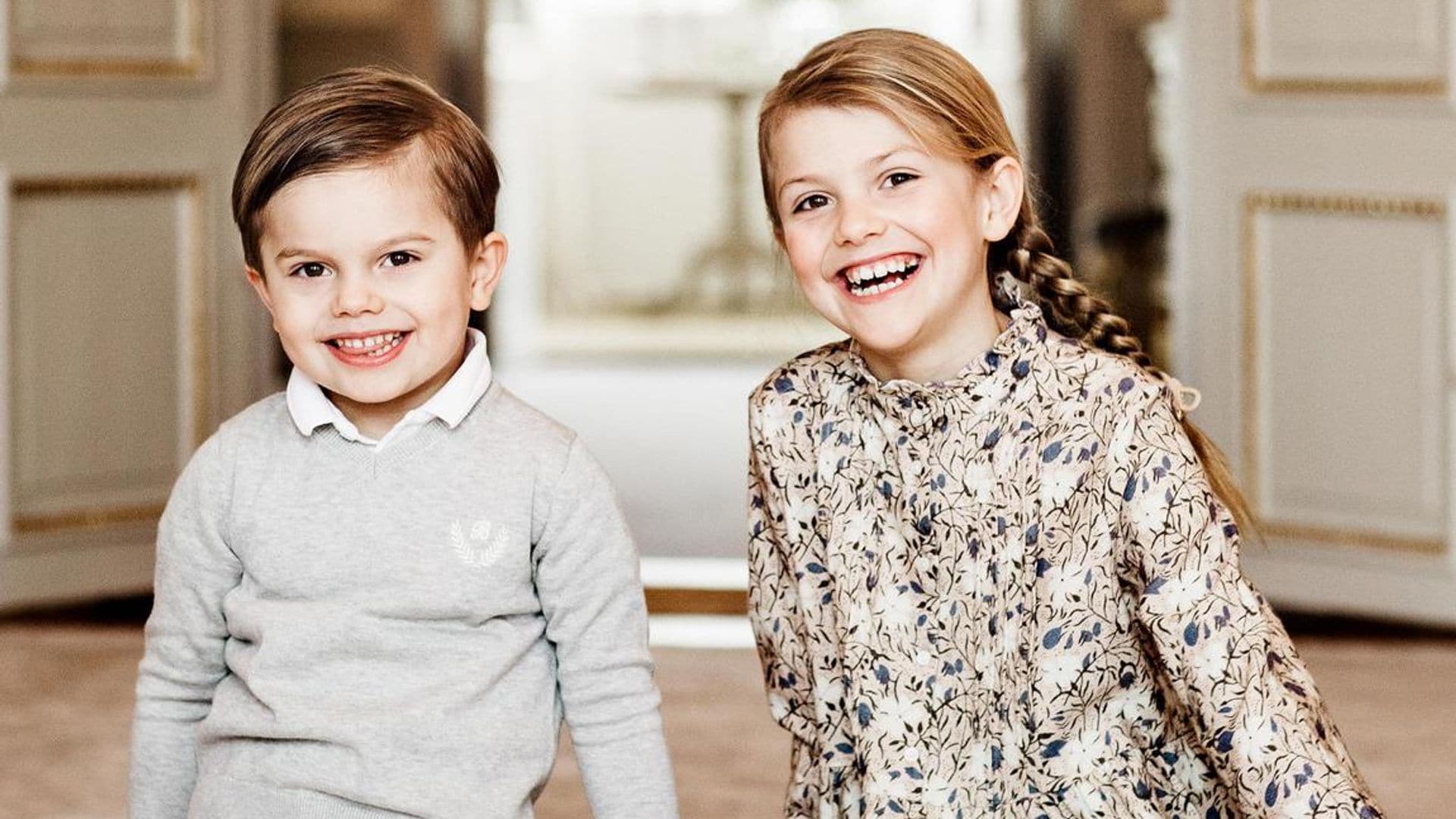 Princess Estelle and Prince Oscar are the sweetest brother-sister duo in new family photo