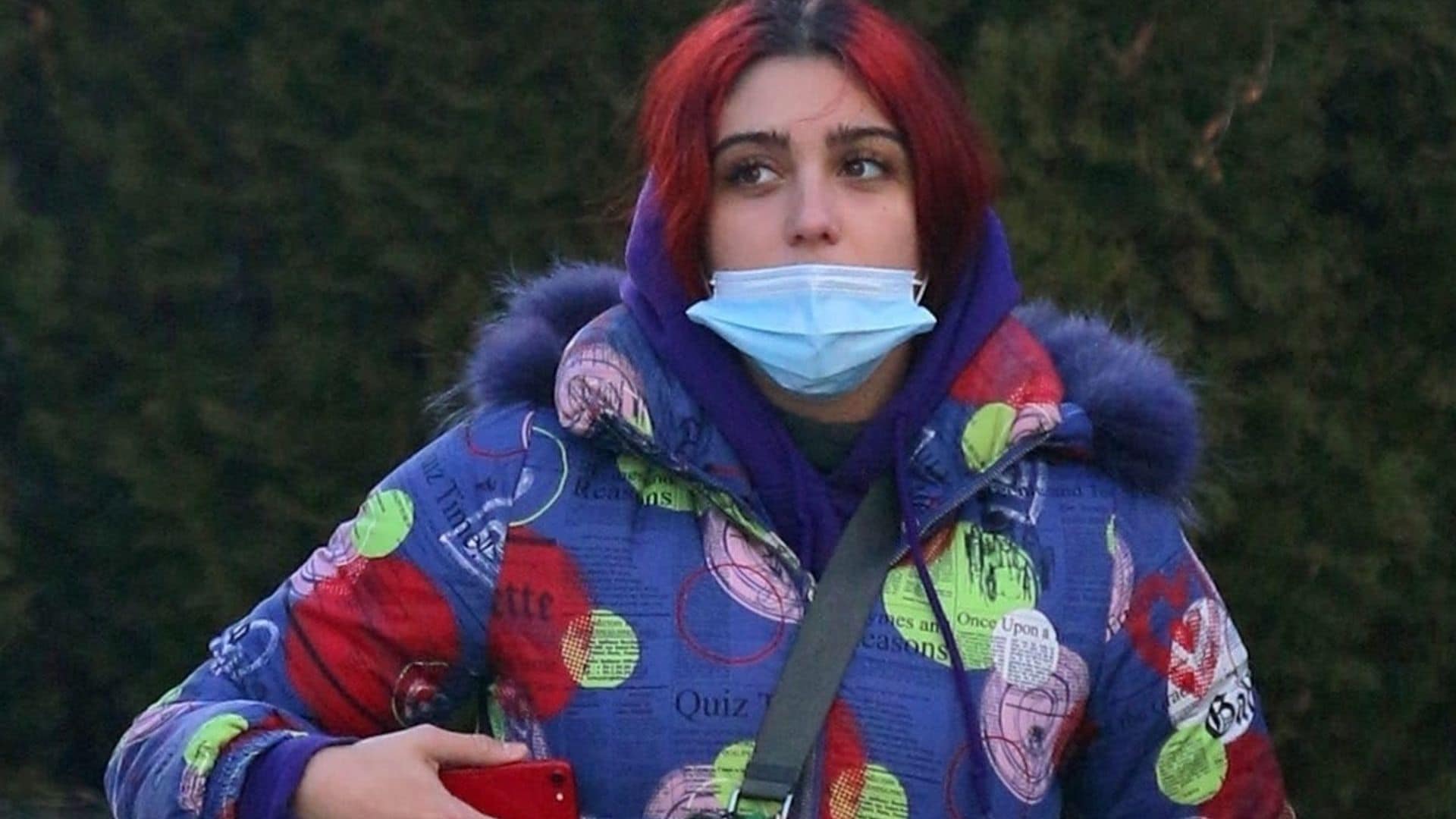 Lourdes Leon rocks her red hair and colorful outfit on NYC subway