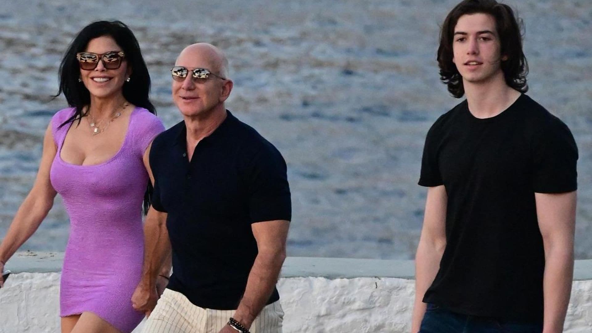 Lauren Sanchez and Jeff Bezos vacation in Greece with his son