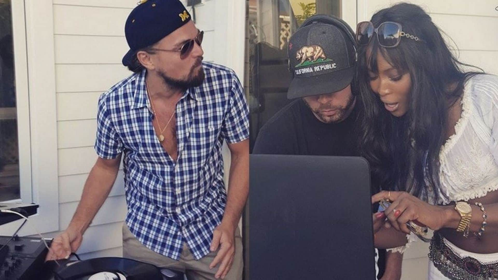 Leonardo DiCaprio shows off deejay skills with Naomi Campbell in Malibu