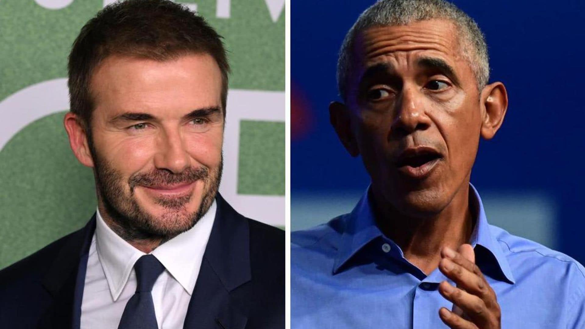 David and Victoria Beckham spend time with Barack Obama