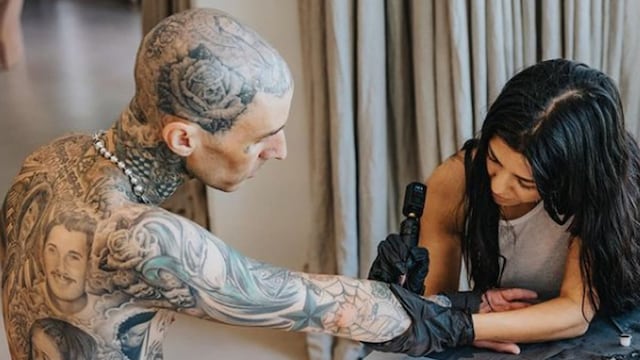 Kourtney Kardashian tattoos Travis Barker