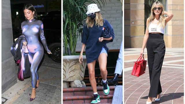 Kylie Jenner, Hailey Bieber, Heidi Klum style