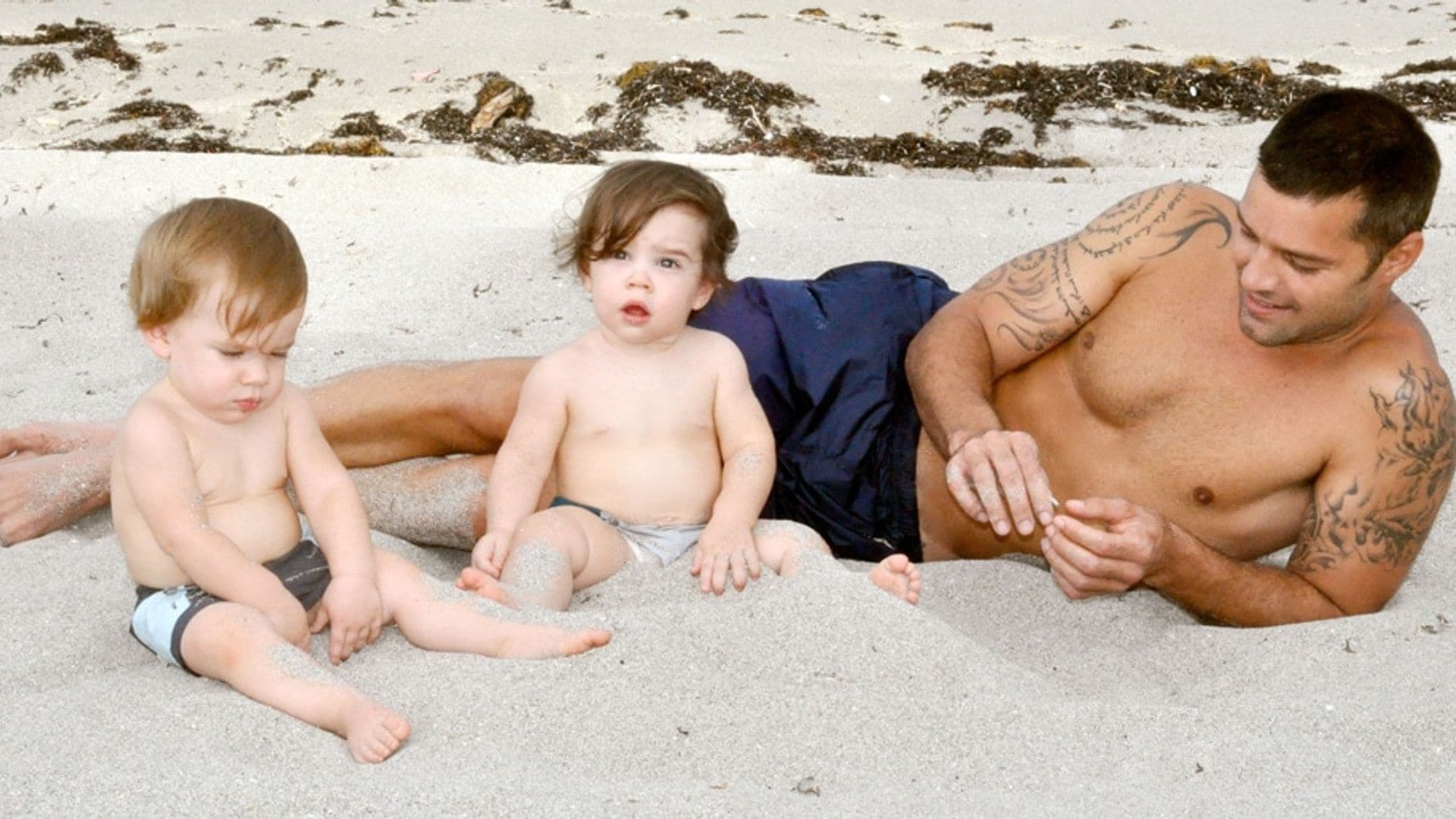 ricky martin toddler twins beach