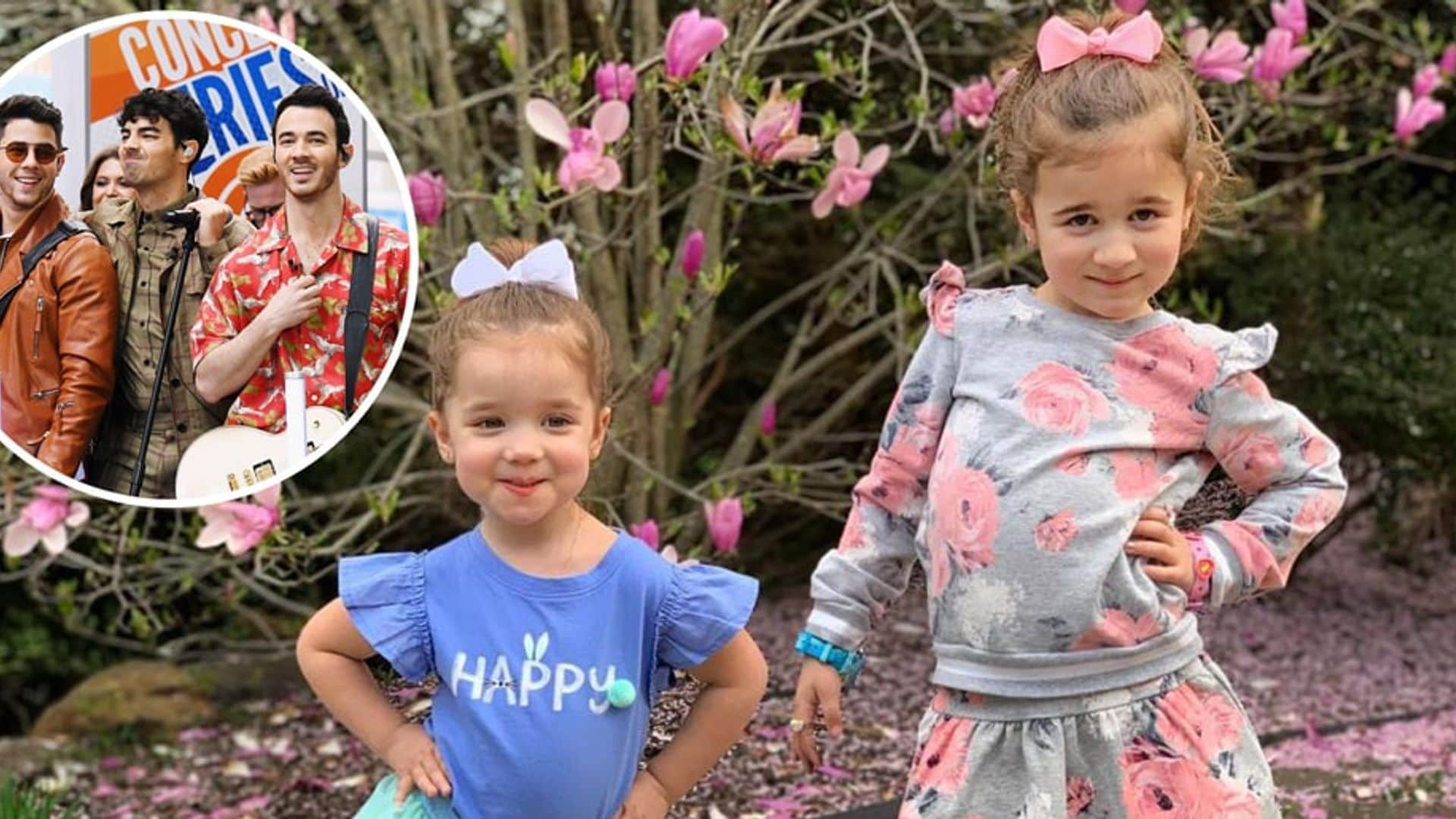 The little Jonas Sisters attend their first-ever Jonas Brothers show