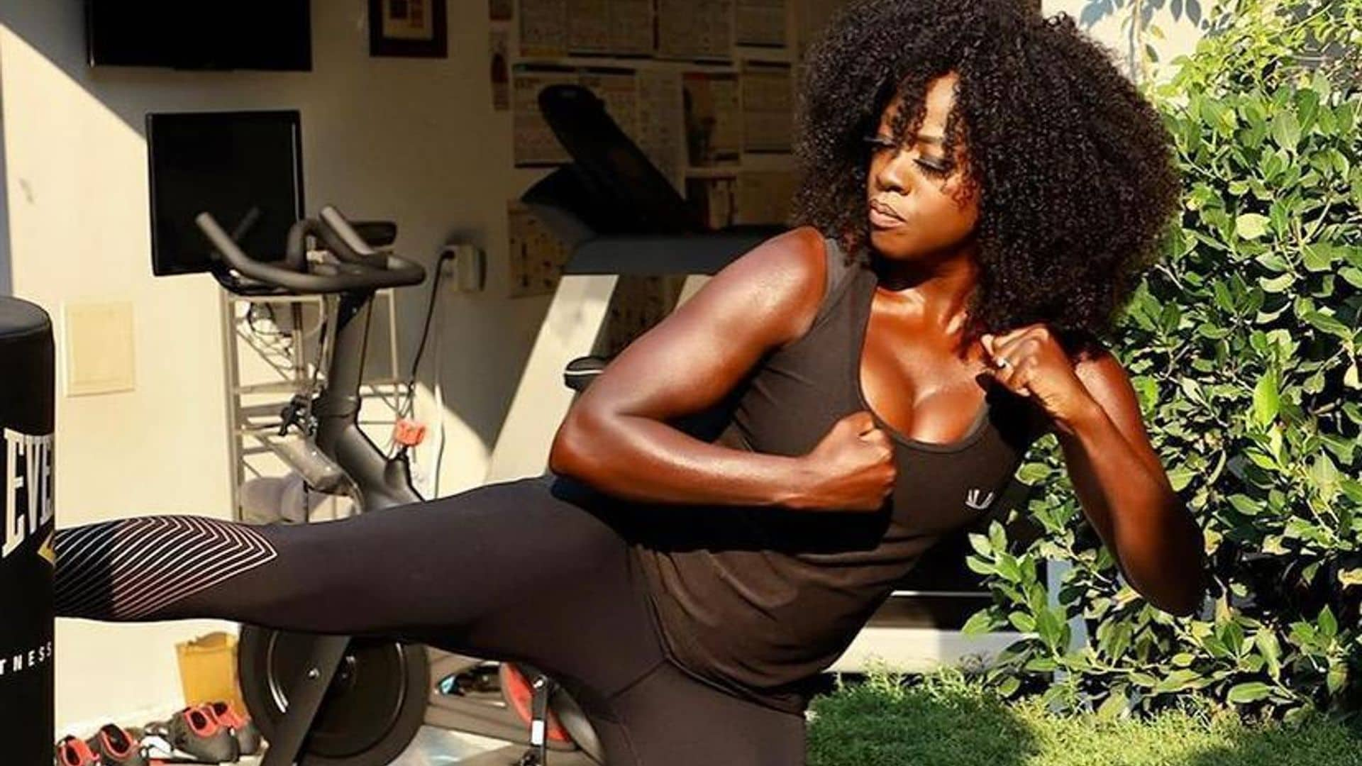 Viola Davis with trainer Gabriela Mclain