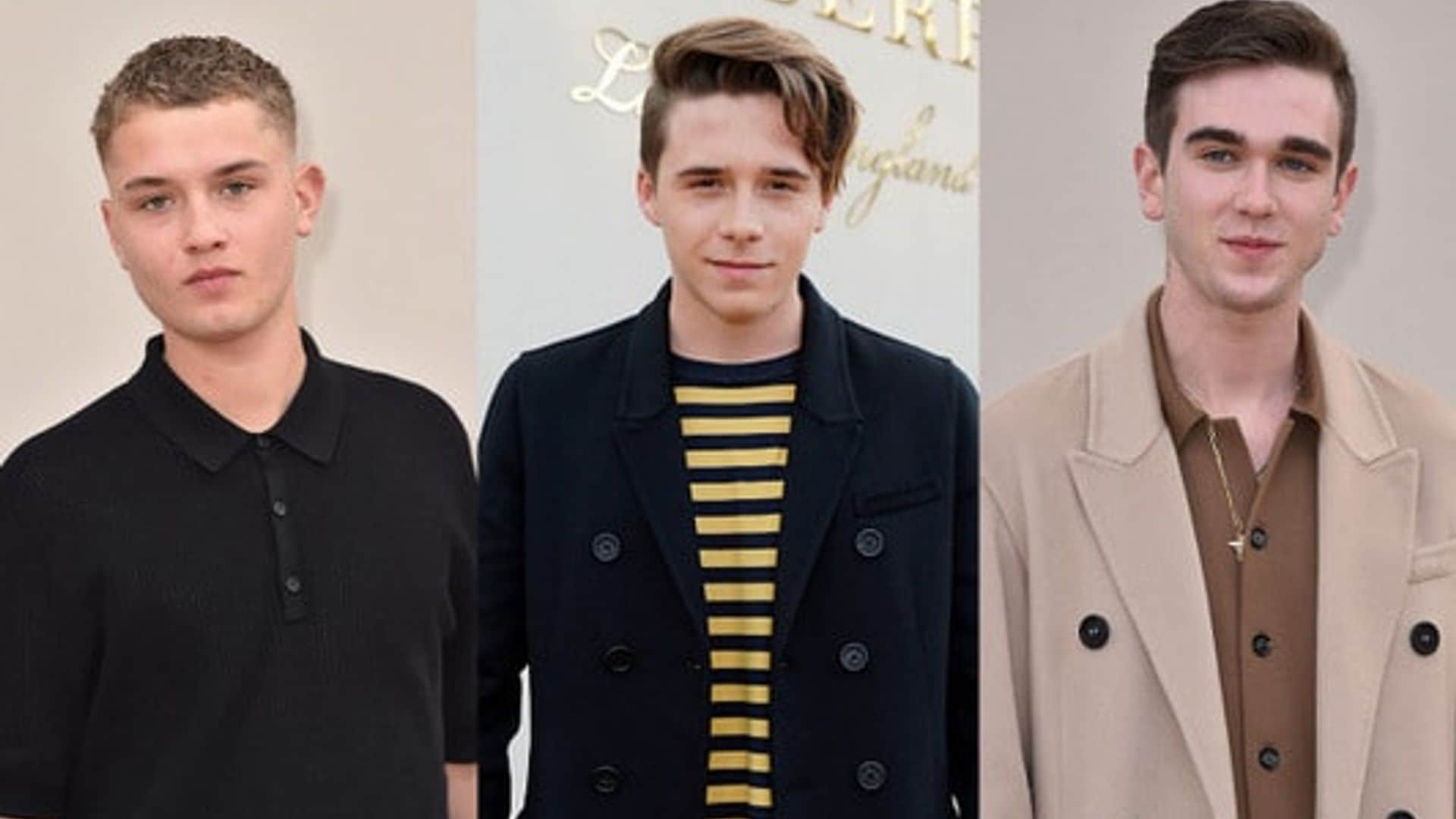 Brooklyn Beckham, Gabriel Day-Lewis and Rafferty Law are fathers' look-alikes at Burberry show