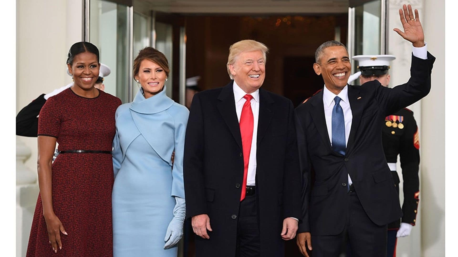 The incoming and outgoing presidents and first ladies.
Photo: Getty Images