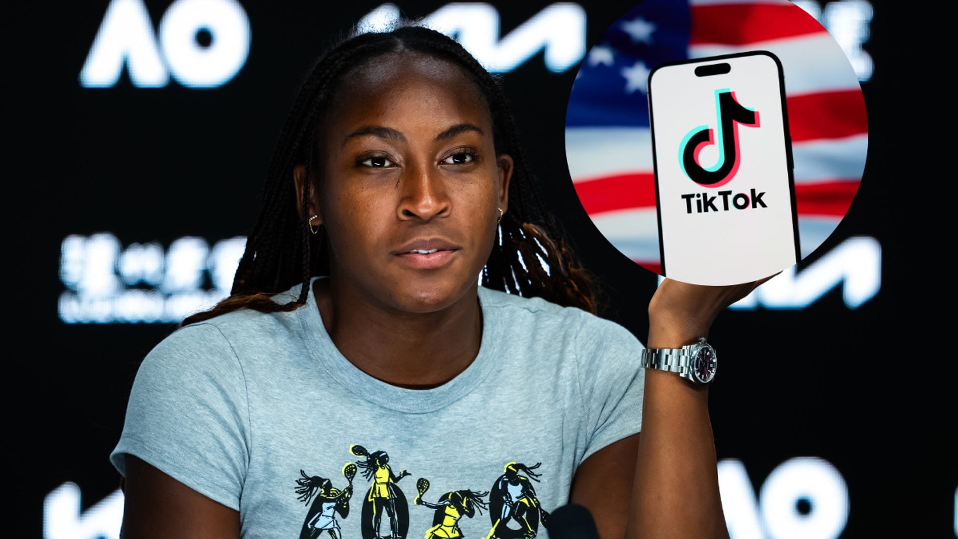 Coco Gauff reacts to the TikTok ban; 'We were dramatic for what'