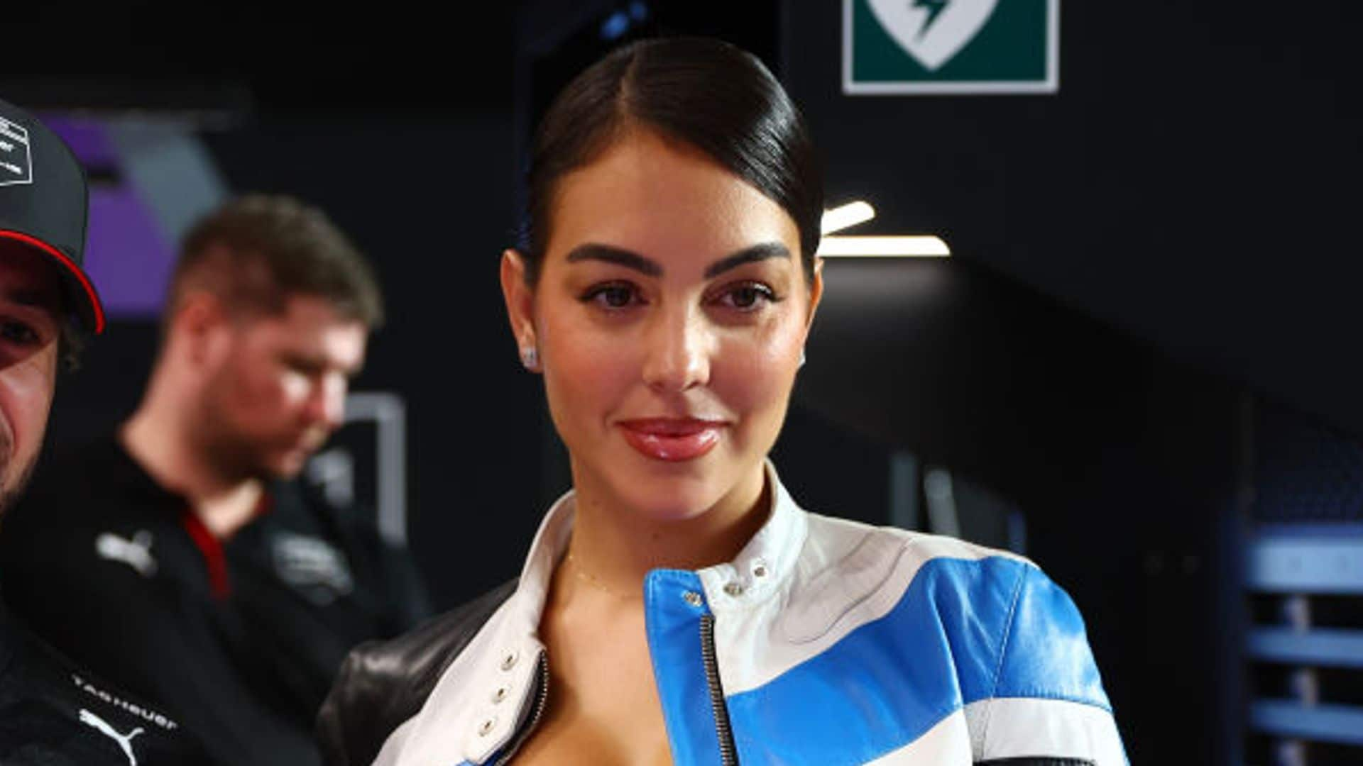 Georgina Rodríguez rocks luxe leather at Formula E—See her look