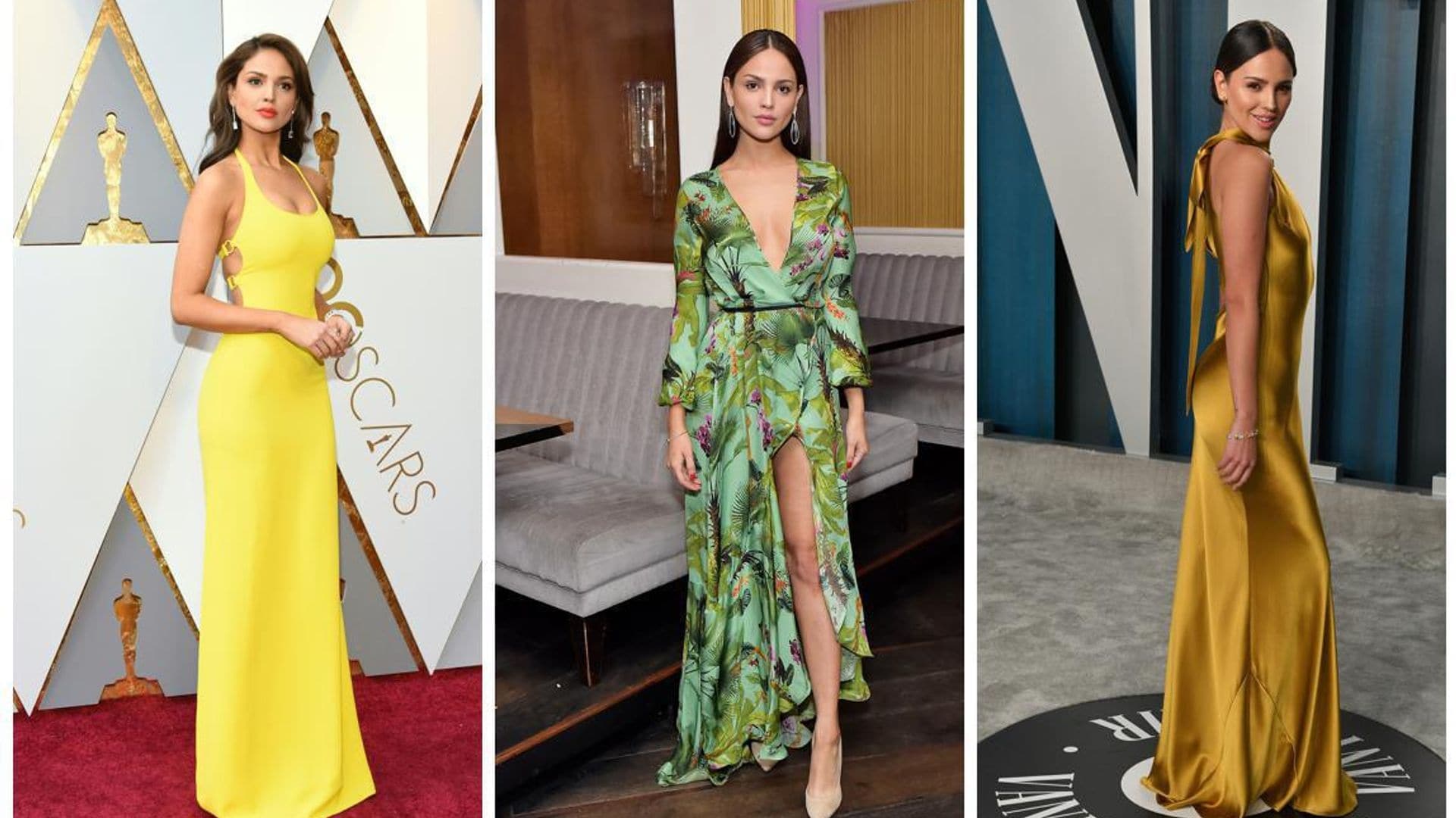 From a JLo-inspired dress to that epic gold gown, see Eiza Gonzalez’s sexy and chic red carpet looks