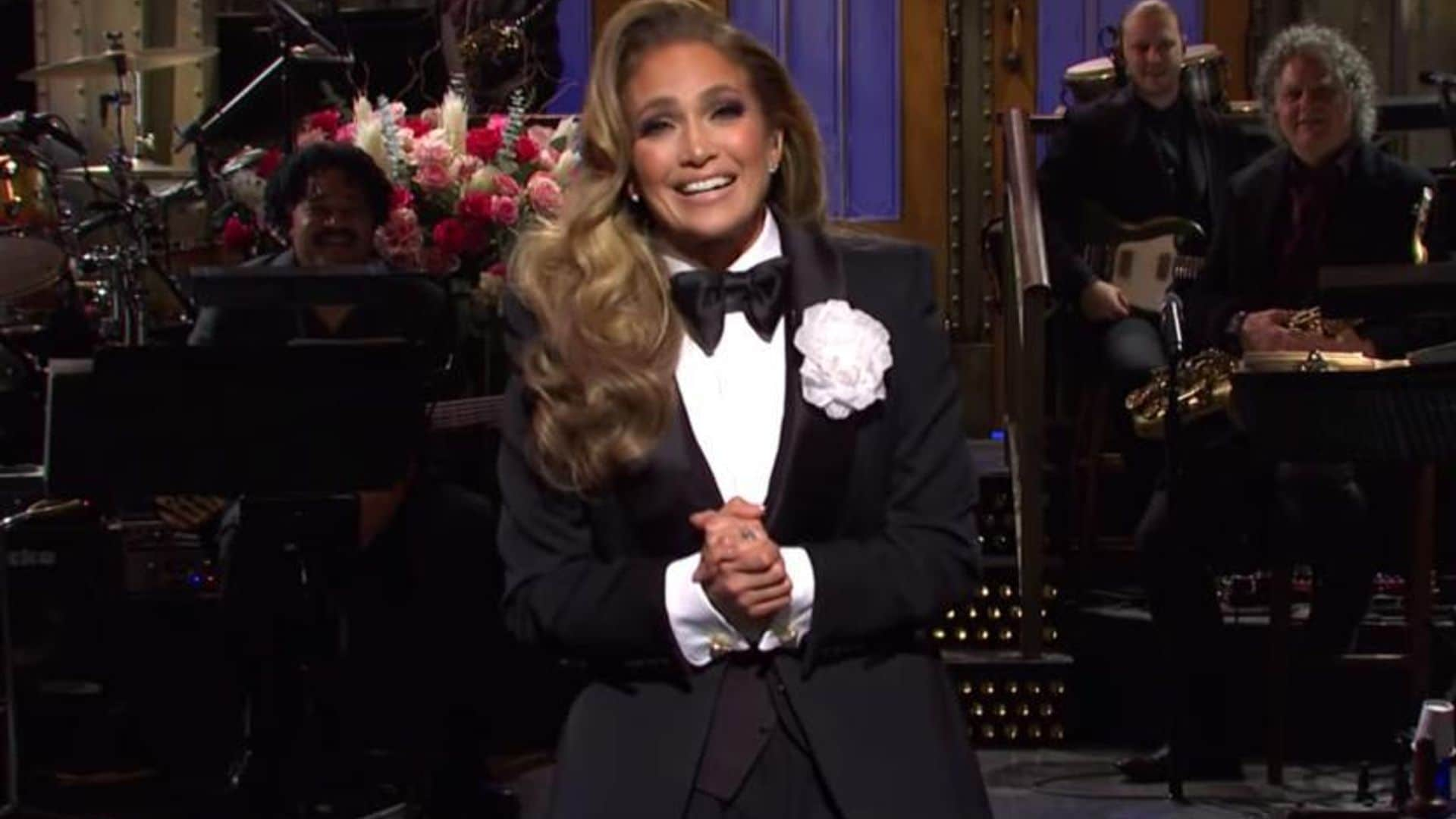 JLo takes over SNL in iconic Versace gown - see the quick change!