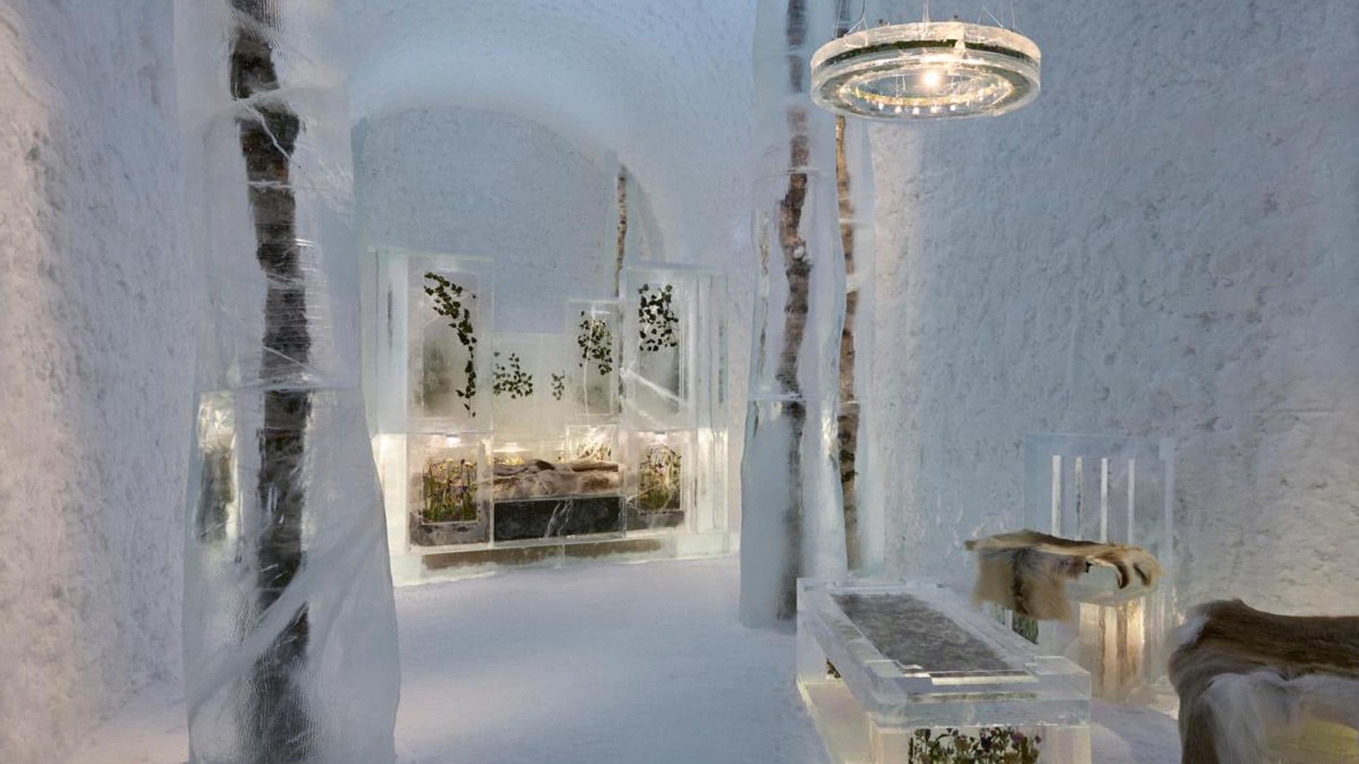 Royal couple and their kids stayed at an ice hotel