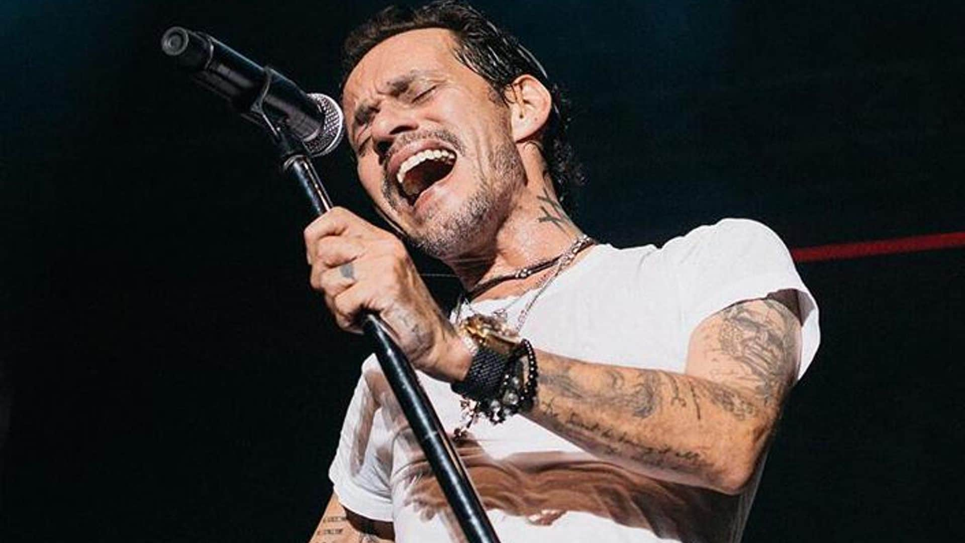 Shirtless Marc Anthony shows off impressive tattoo collection – and David Beckham is impressed