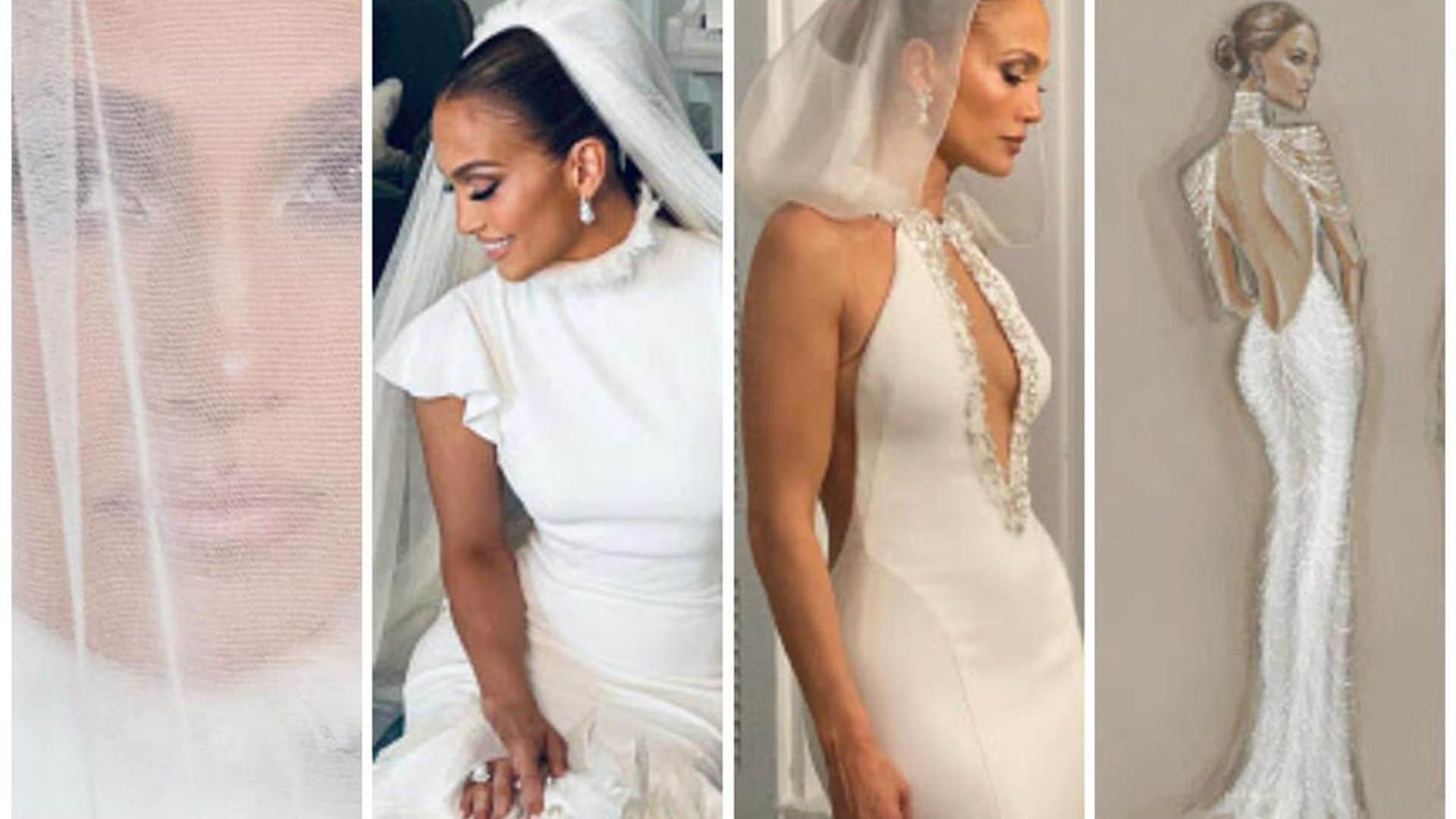 The wait is over! Close-up pictures of Jennifer Lopez’s three Ralph Lauren wedding dresses