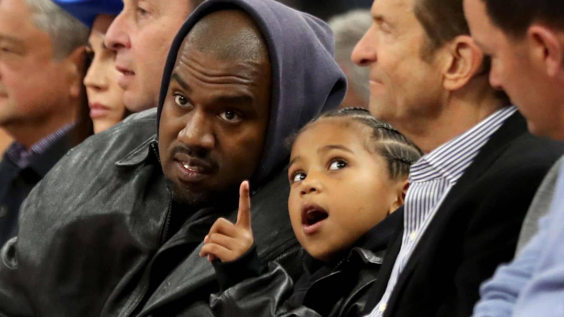 Kanye West takes son Saint to Warriors game amid his claims Kim K is keeping him from kids