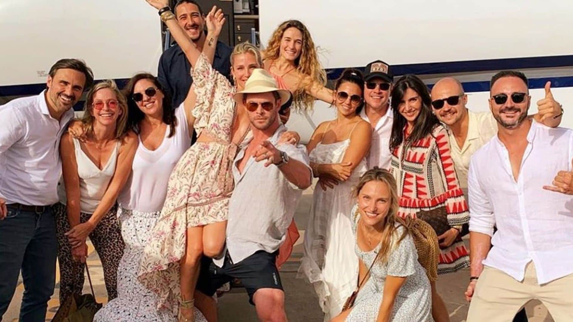 Elsa Pataky parties in Ibiza with Chris Hemsworth and Matt Damon ahead of birthday