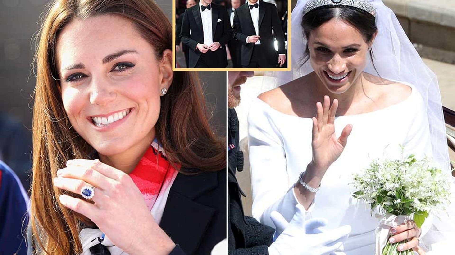 Check out the dazzling jewels the Princes have given Meghan and Kate