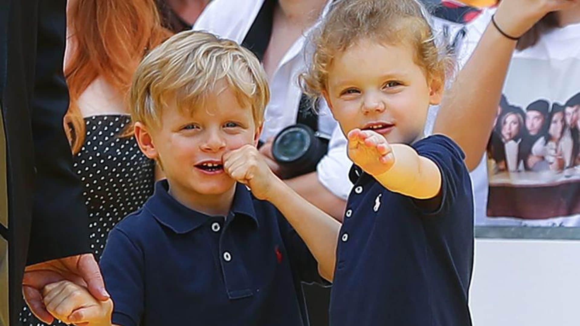 Princess Charlene marks twins Jacques and Gabriella's return to school with personal photo