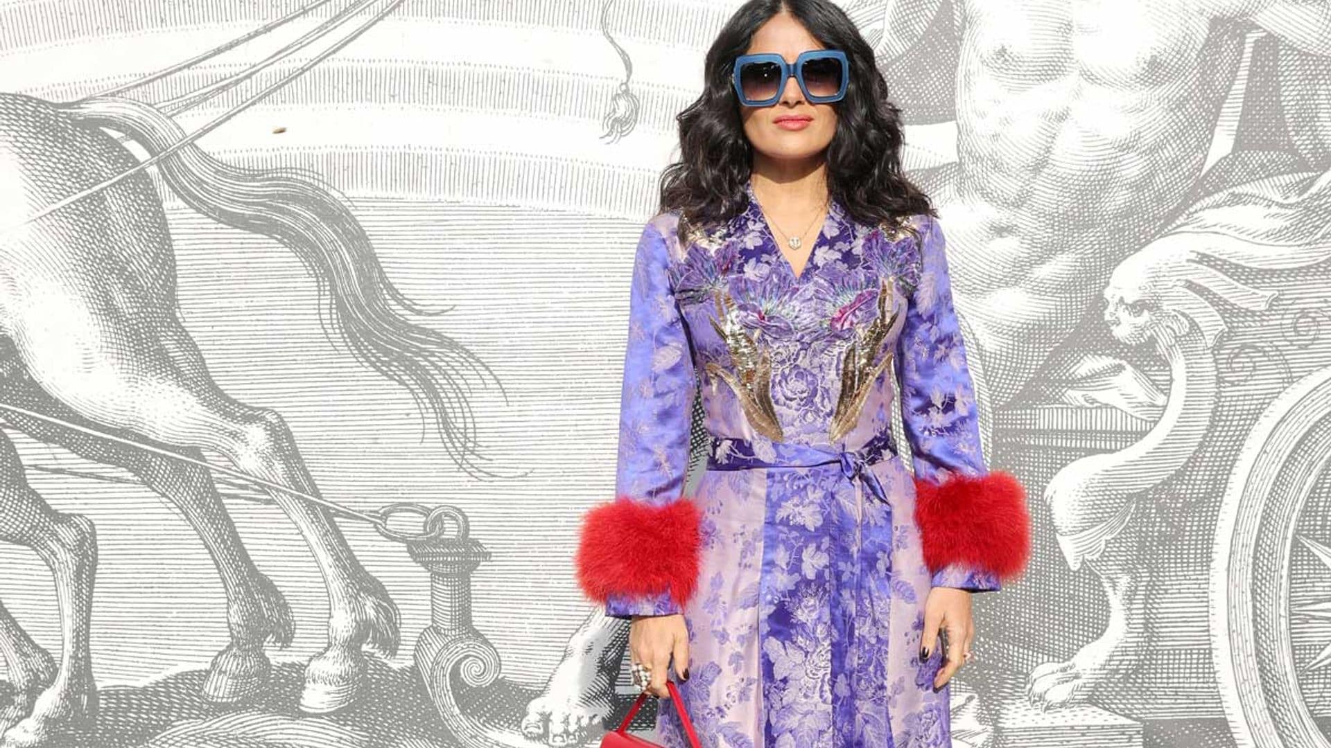 Salma Hayek's fashion month diary is just as glamorous as you’d imagine