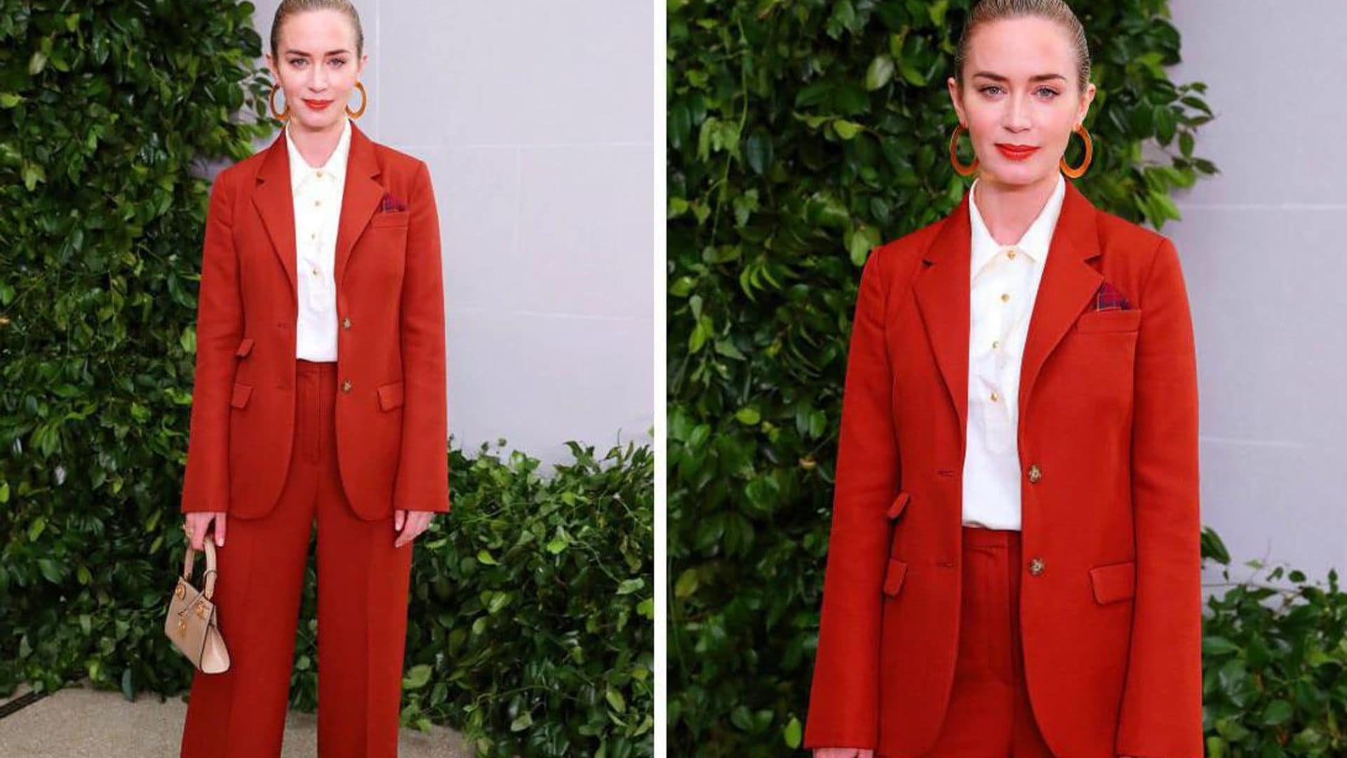 Los <i>pantsuits</i> siguen en tendencia, así lo demuestra Emily Blunt