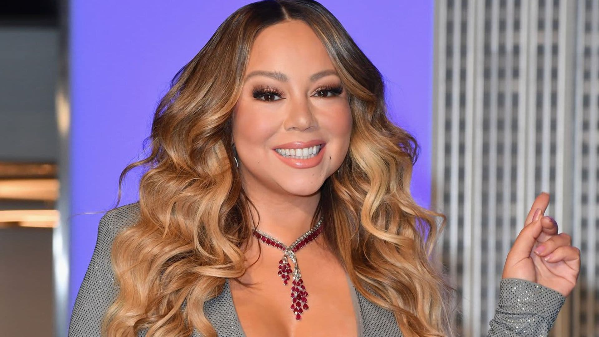 Mariah Carey smashes Halloween pumpkin and kicks off the holiday season