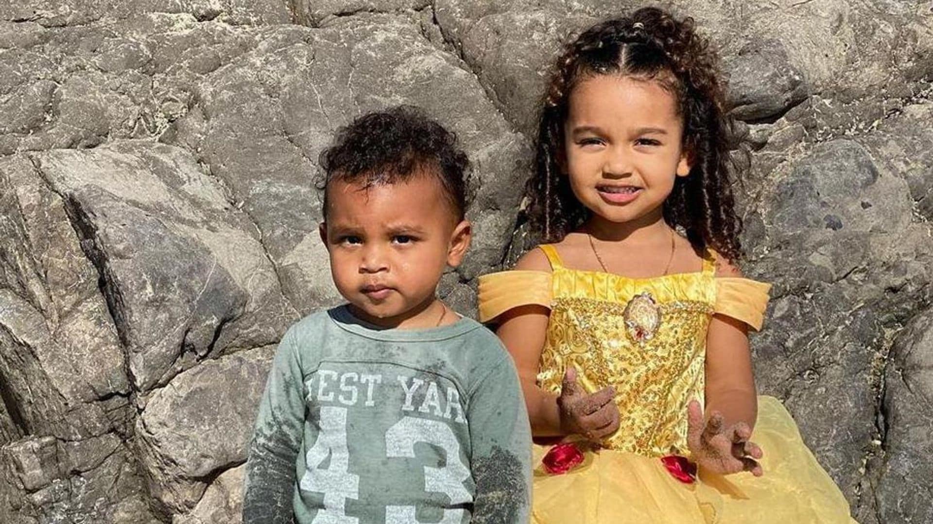 Watch Kim Kardashian’s youngest kids rapping to their dad’s song