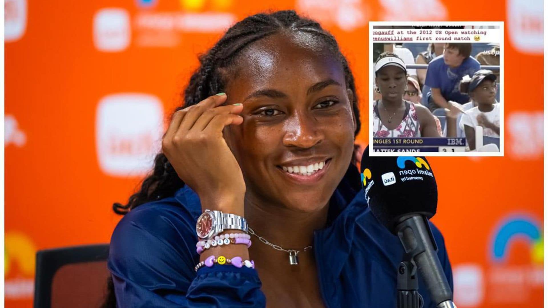 Coco Gauff’s throwback shows her 8-year-old self watching Venus Williams compete