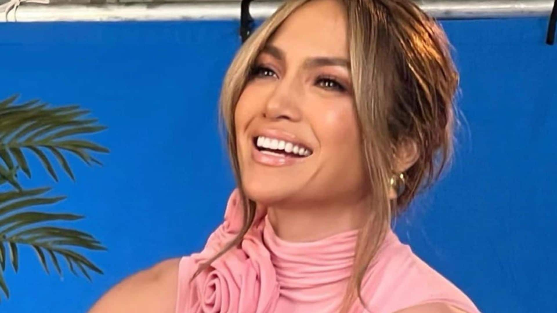 Jennifer Lopez is ready for Valentine’s Day in soft pink ensemble: Spring fashion