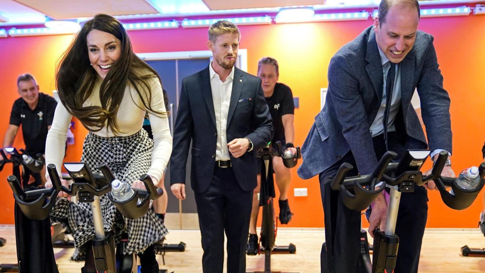 The Princess of Wales goes spinning in a skirt and heels!