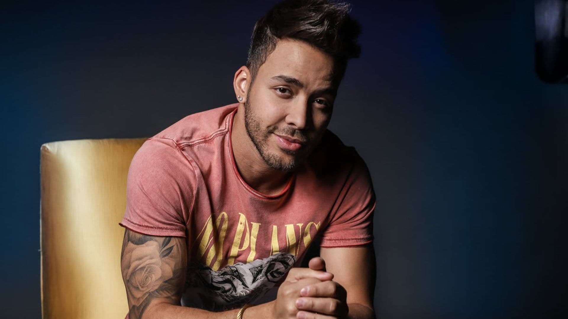Prince Royce portrait shoot during his visit to La Musica Studio on February 05, 2020 in Miami, Florida.