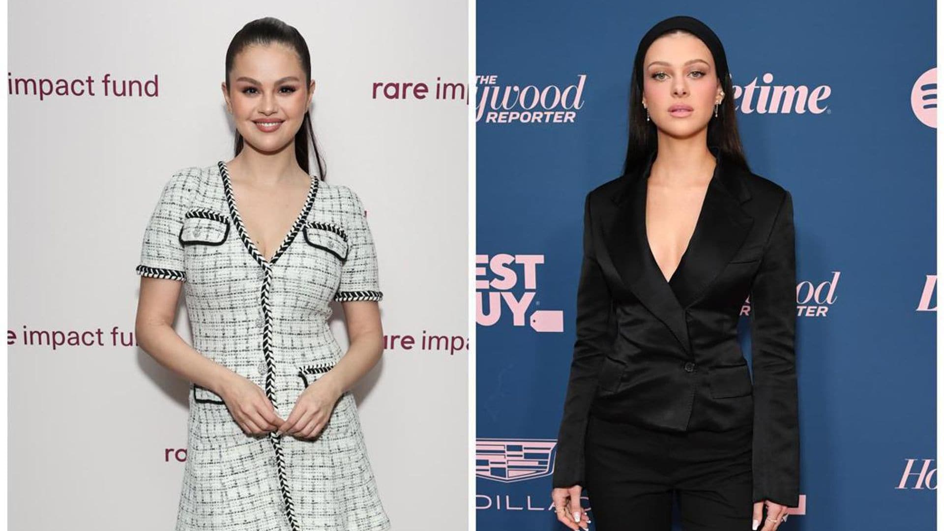 Selena Gomez and Nicola Peltz-Beckham wear matching New Year’s Eve dresses