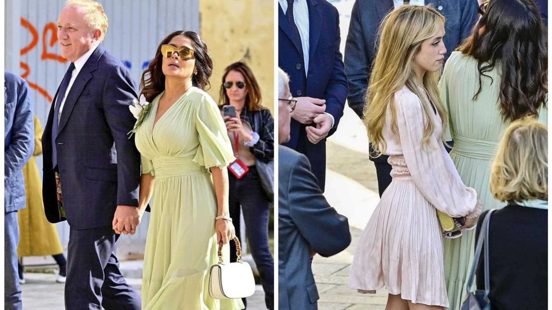 Salma Hayek & her daughter Valentina Paloma look stunning at Italian wedding