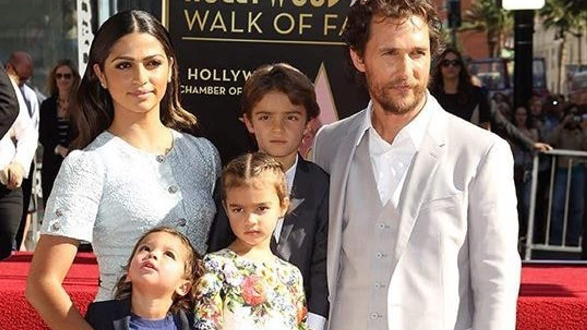 Matthew McConaughey was joined by his wife Camila Alves and their children Levi, Vida and Livingston