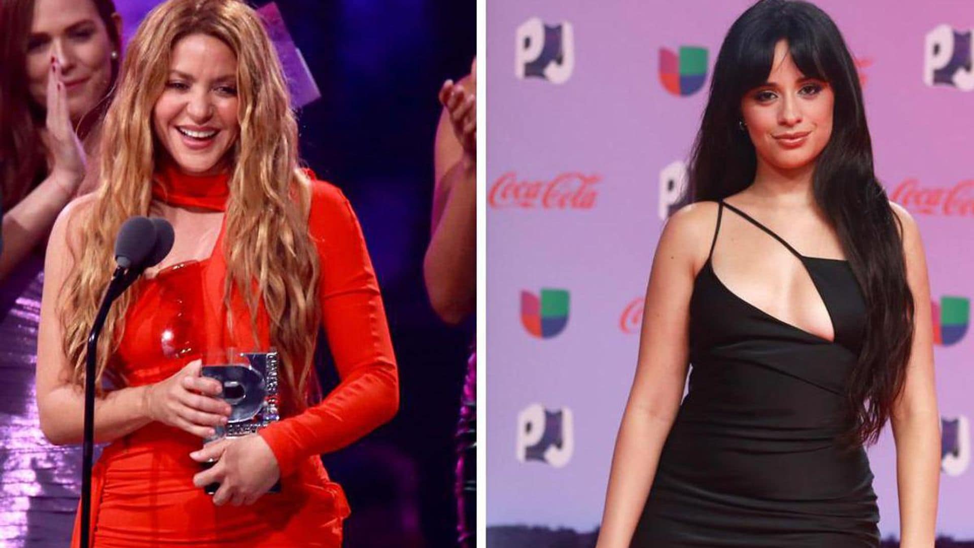 Shakira's children Milan and Sasha meet Camila Cabello at Premios Juventud