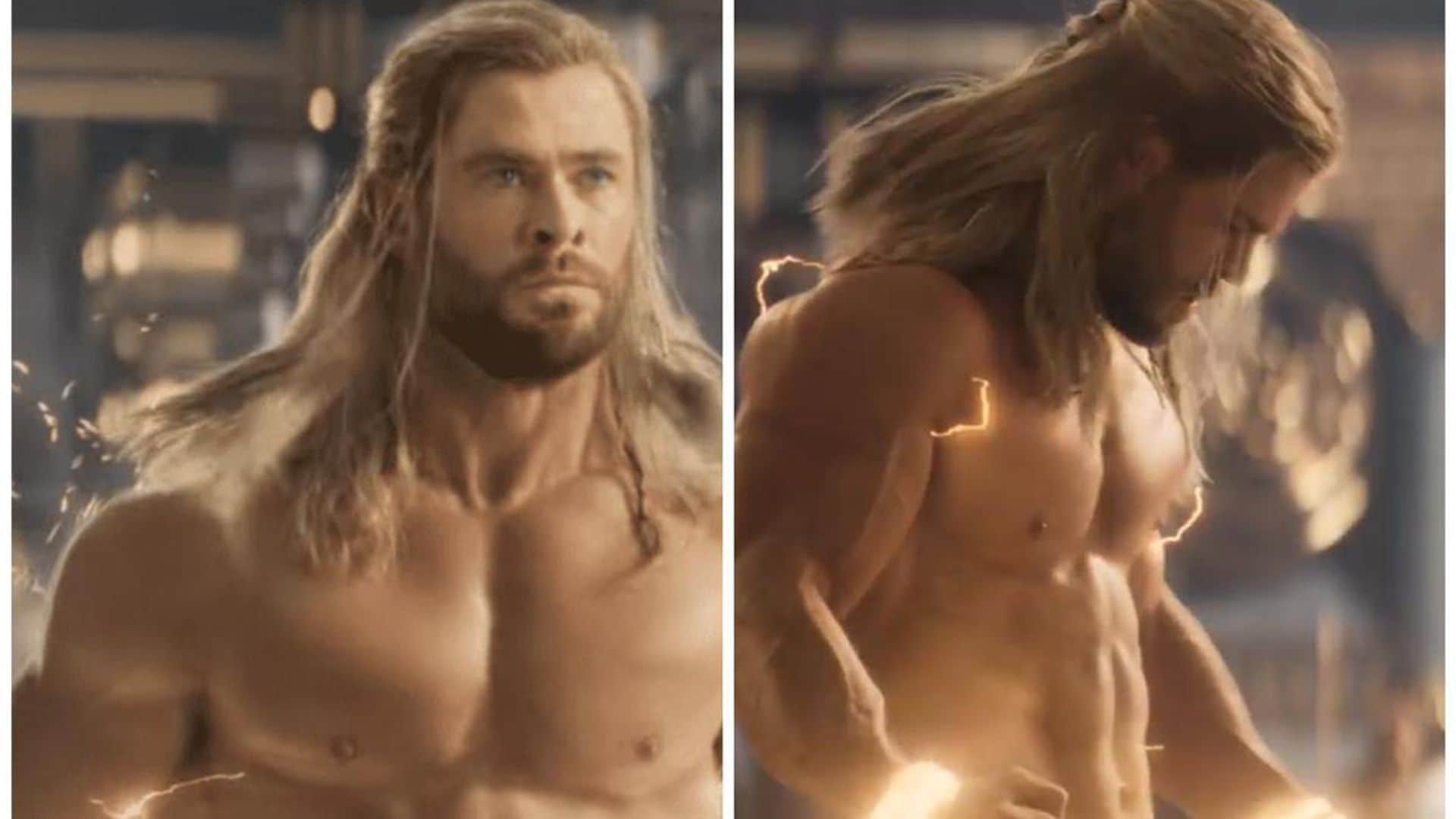 Chris Hemsworth removes all his clothes for ‘Thor: Love and Thunder’ and fans are losing it